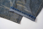 Omirad Vintage Whiskered Wide-Leg Jeans