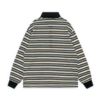 Omirad Striped Knit Long-Sleeve Polo