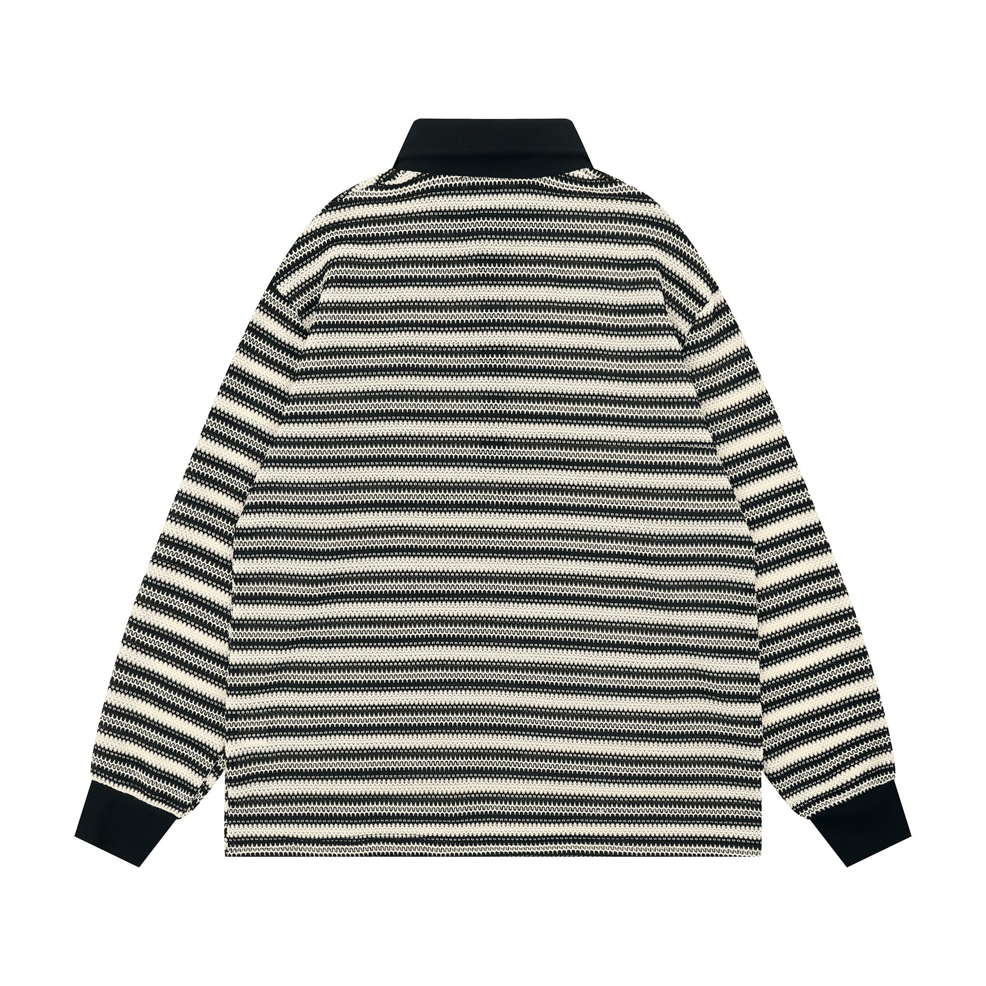 Omirad Striped Knit Long-Sleeve Polo