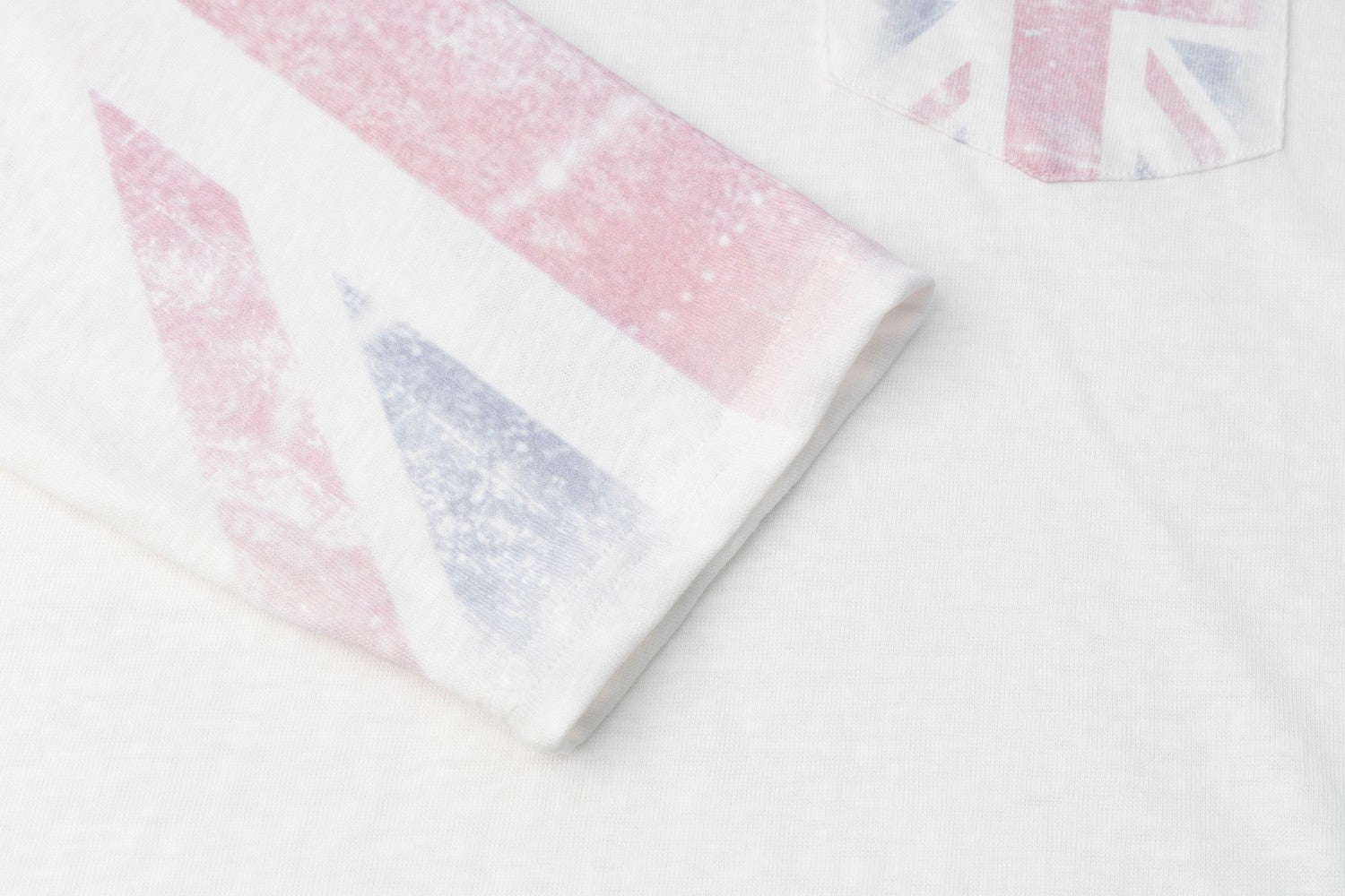 Omirad Union Jack Sleeve Henley Long Sleeve Tee