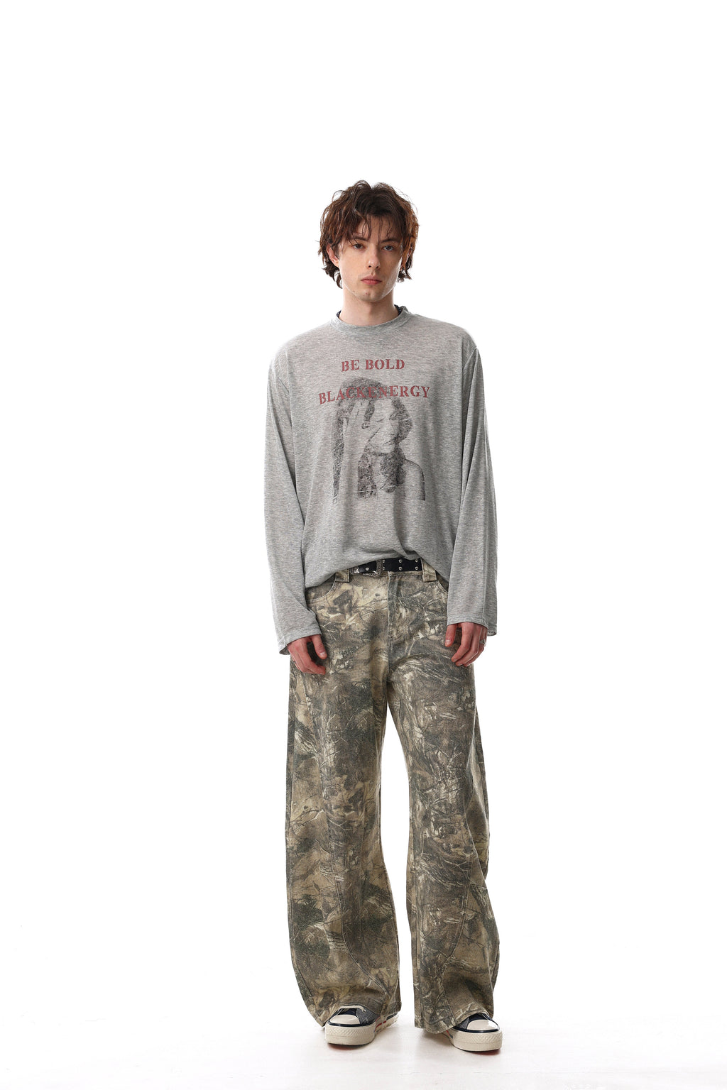 Omirad “Be Bold” Portrait Graphic Long Sleeve Tee