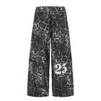 Omirad Leopard Patchwork Wide-Leg Pants