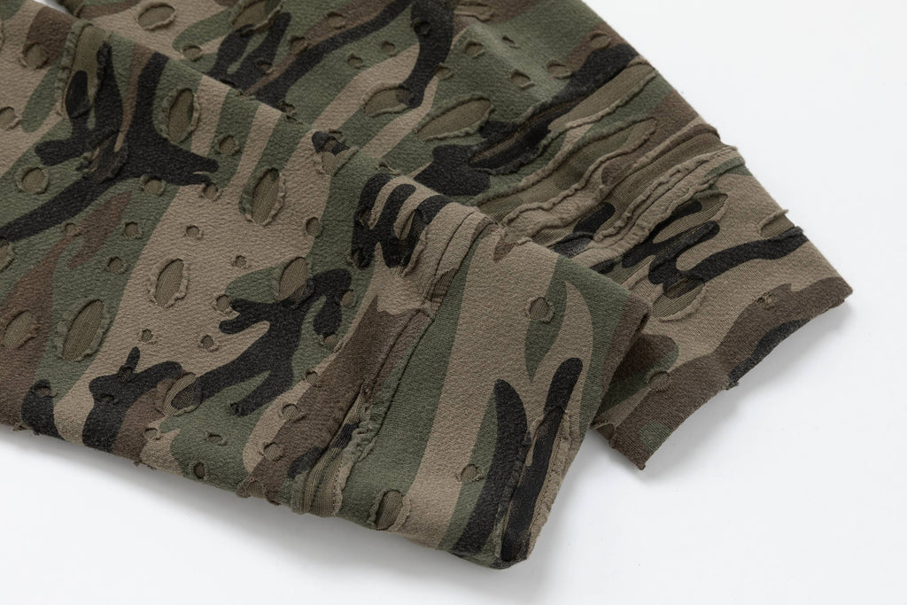 Omirad Layered Camo Sleeve Washed T-Shirt