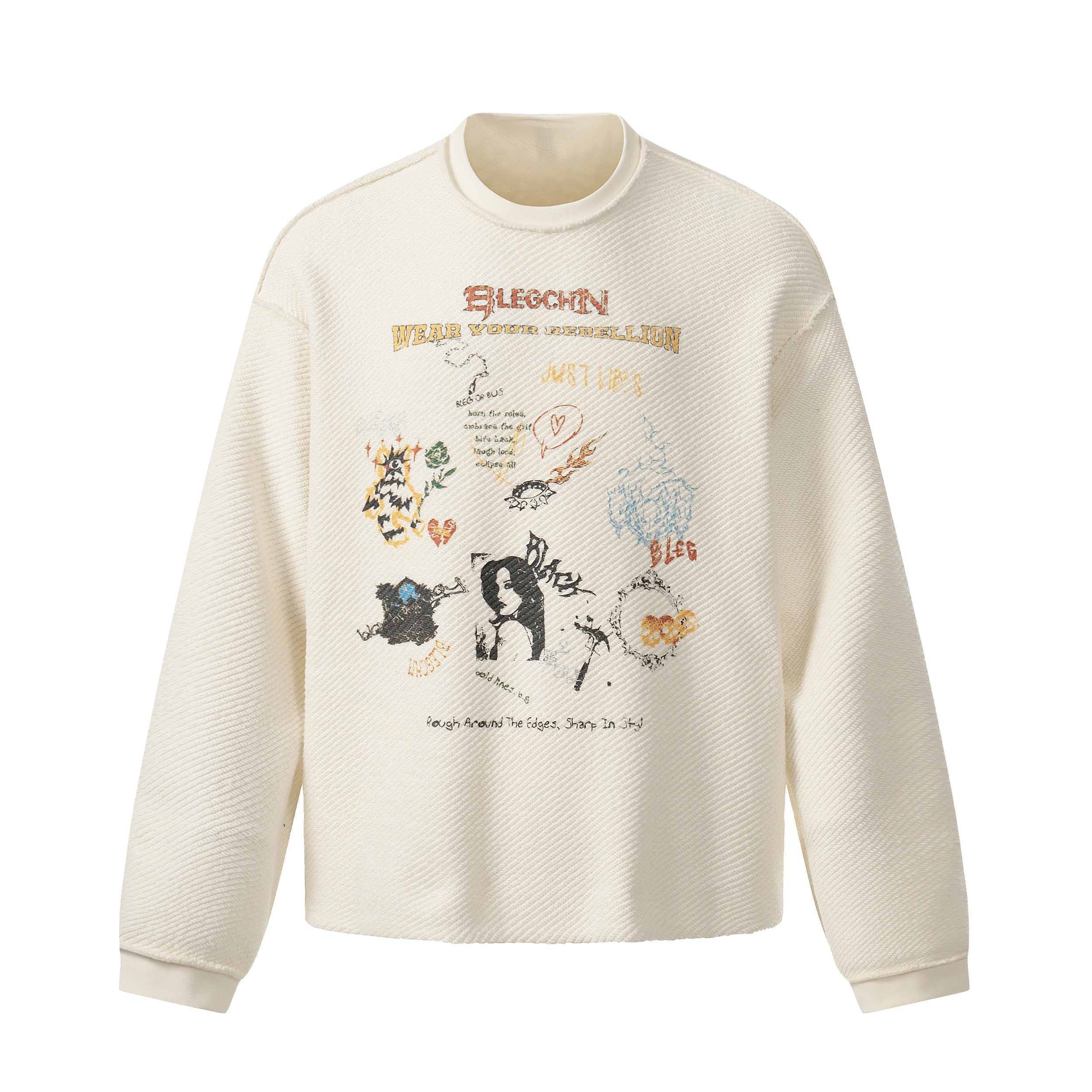 Omirad Graphic Textured Sweatshirt