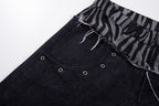 Omirad Layered Zebra Wide-Leg Jeans