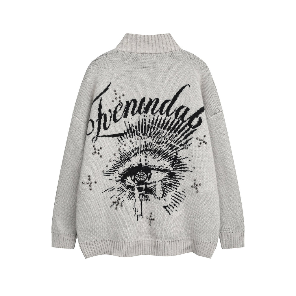 Omirad Eye Vision Knit Zip Cardigan