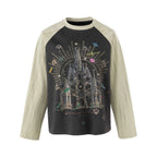 Omirad Graphic Raglan Long Sleeve T-Shirt