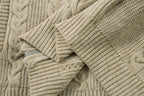 Omirad Cable Knit Zip-Up Sweater Jacket