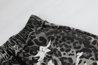 Omirad Leopard Patchwork Wide-Leg Pants