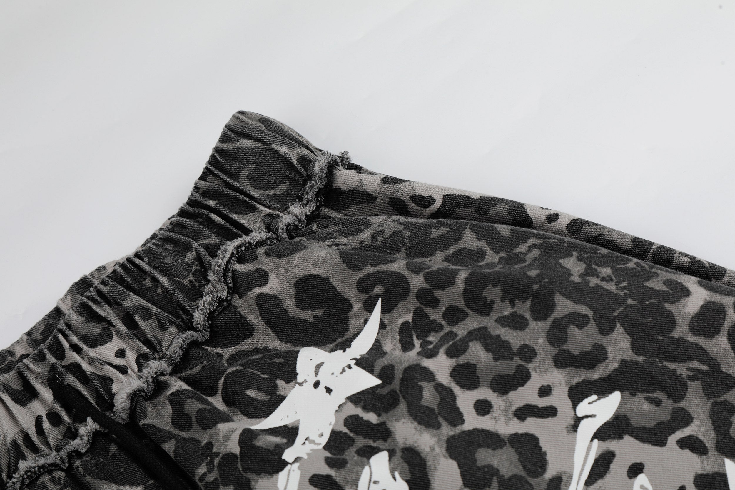 Omirad Leopard Patchwork Wide-Leg Pants