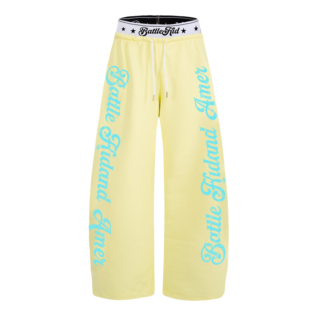 Omirad Script Logo Wide-Leg Sweatpants
