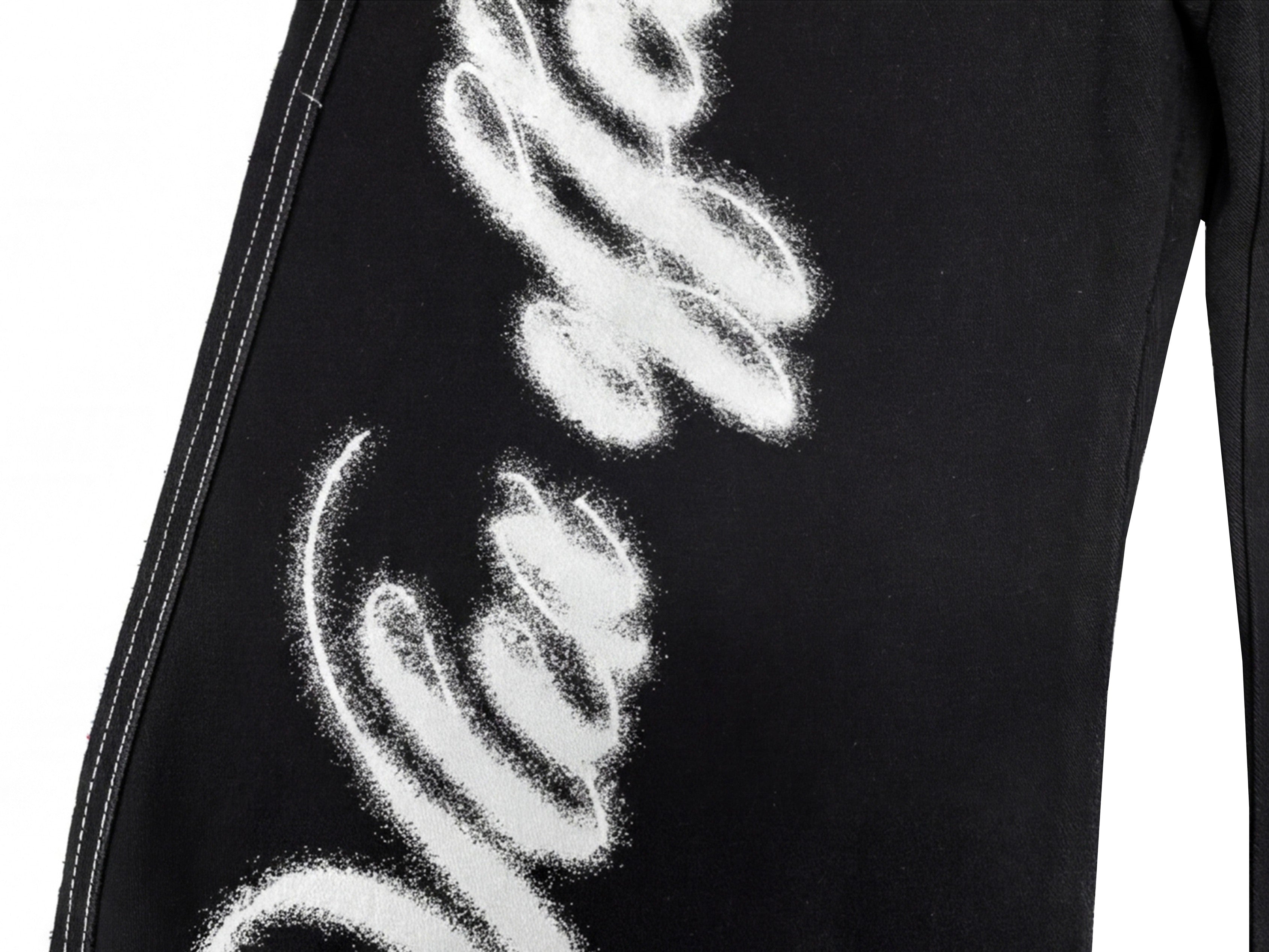 Omirad Angel Wing Graffiti Wide-Leg Jeans