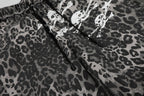 Omirad Leopard Patchwork Wide-Leg Pants