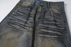 Omirad Vintage Whiskered Wide-Leg Jeans