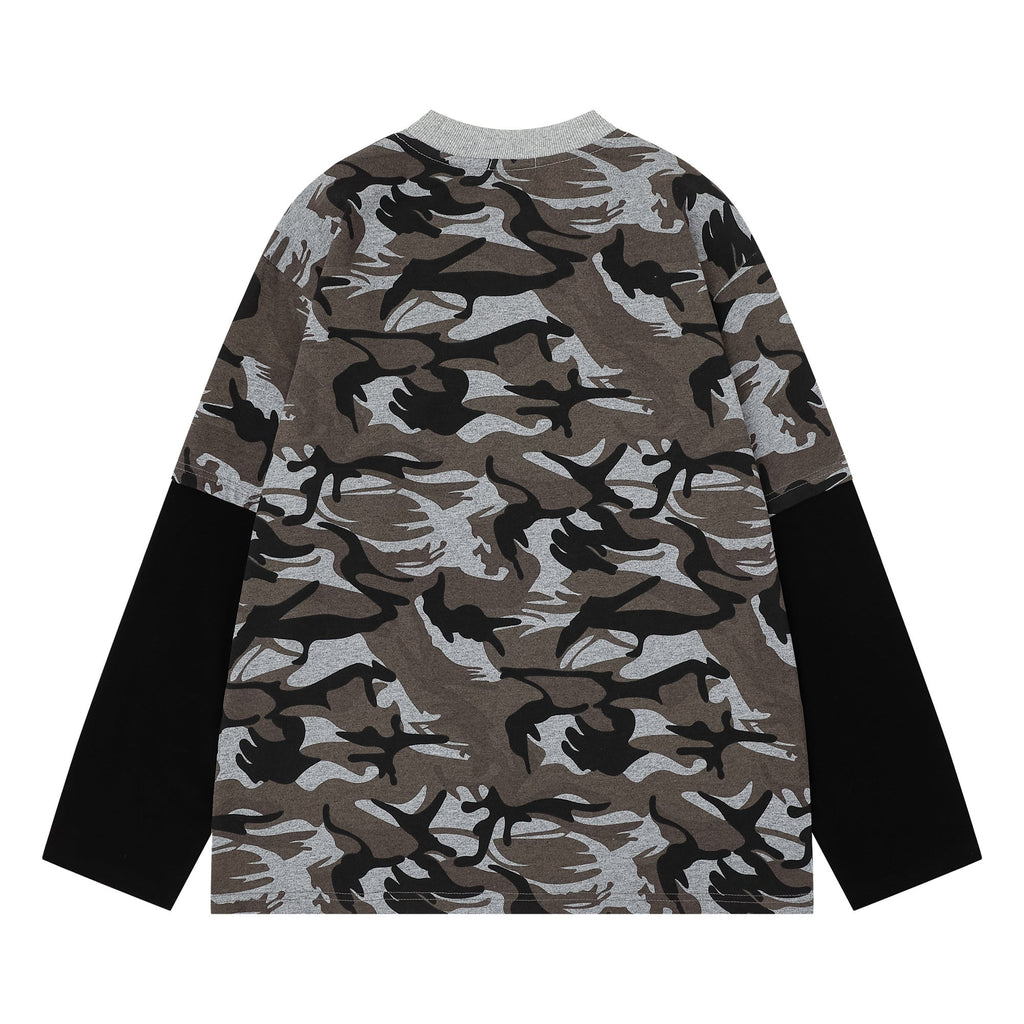 Omirad Layered Camo Long Sleeve Tee