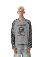 Omirad Leopard Raglan Long Sleeve Tee