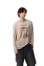 Omirad “Be Bold” Portrait Graphic Long Sleeve Tee