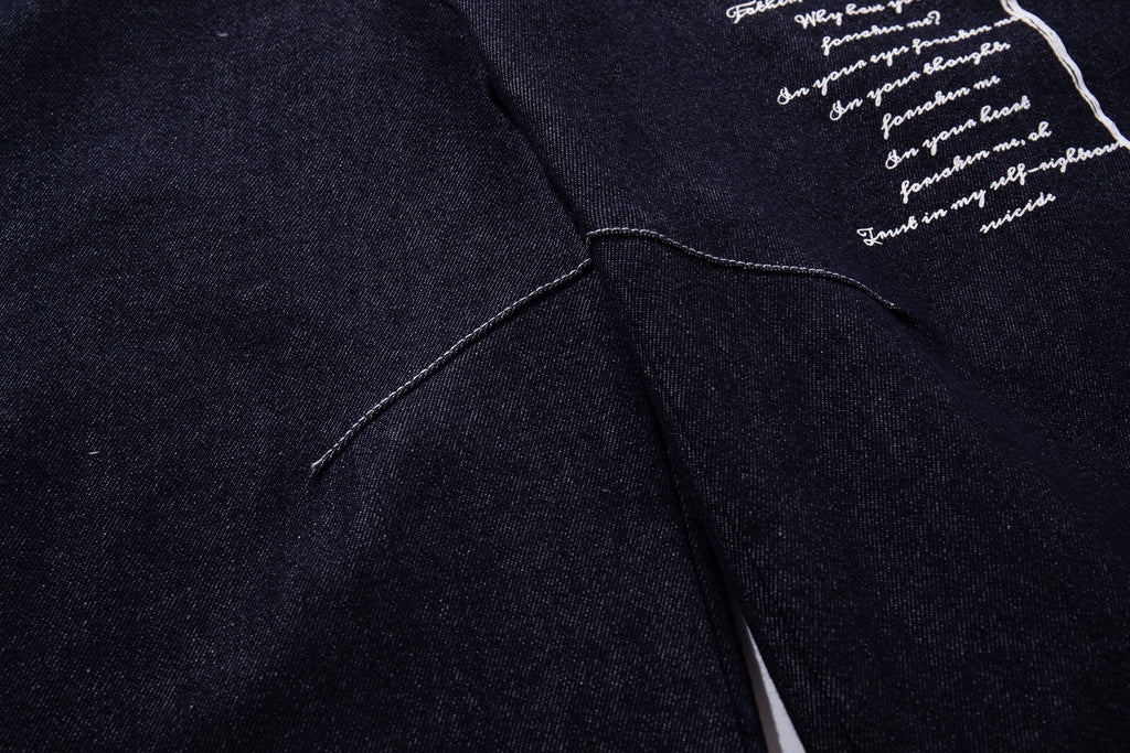 Omirad Gothic Script Wide-Leg Jeans