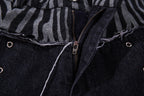 Omirad Layered Zebra Wide-Leg Jeans