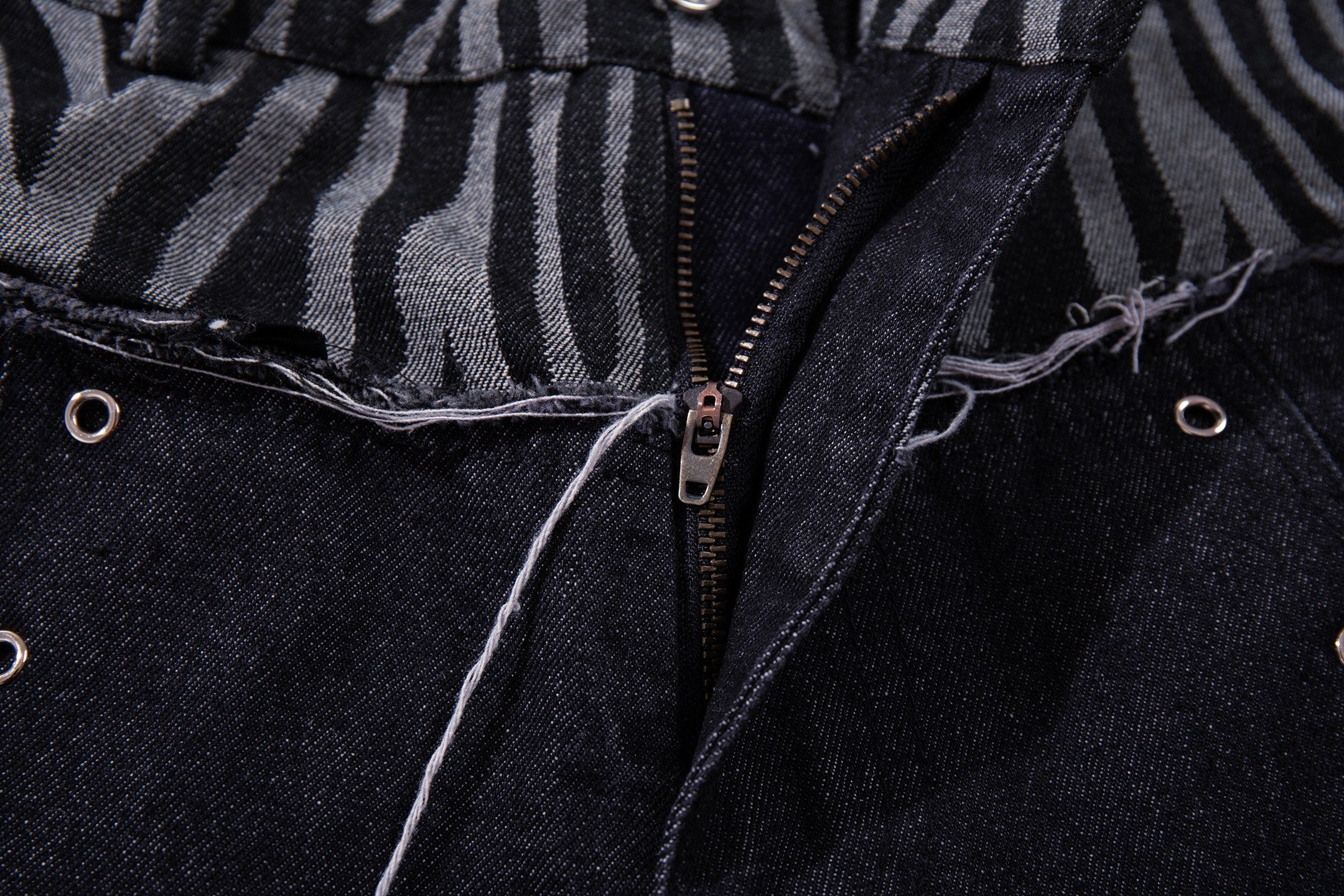 Omirad Layered Zebra Wide-Leg Jeans