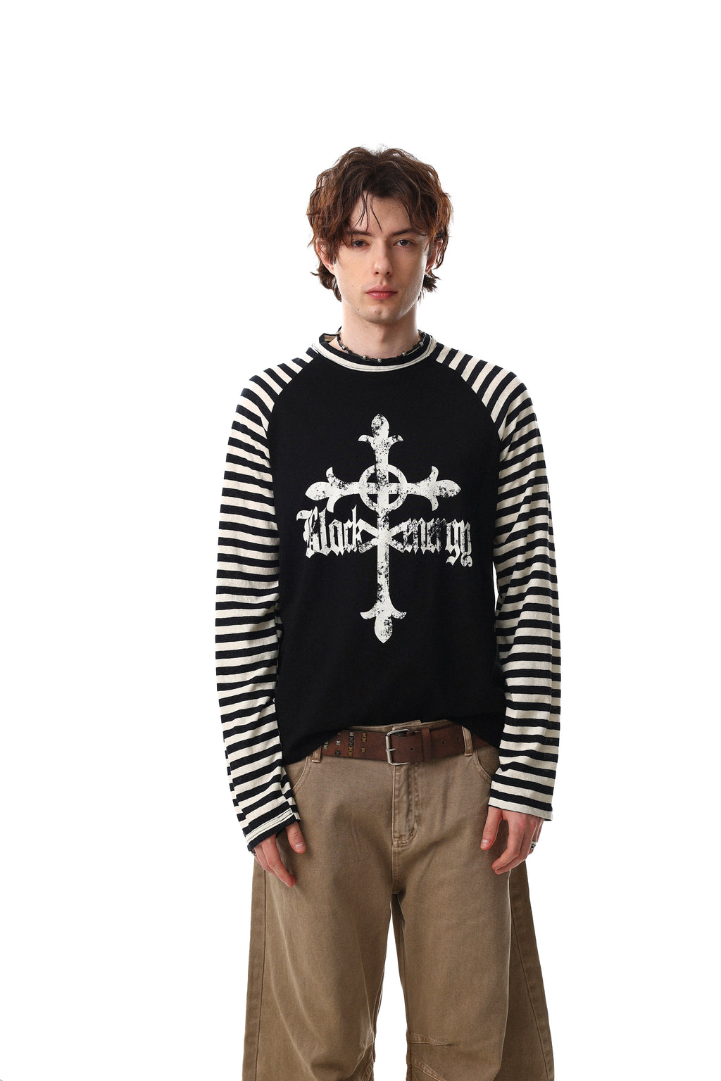 Omirad Cross Graphic Raglan Long Sleeve Tee
