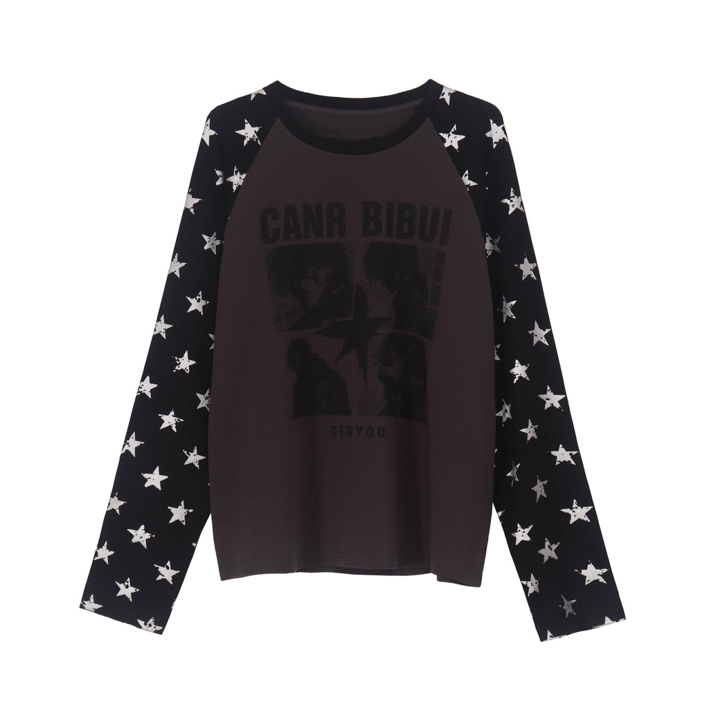 Omirad Star Sleeve Graphic Long Sleeve Tee