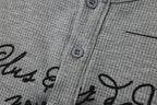 Omirad Cross Graphic Waffle Henley Tee