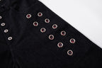 Omirad Eyelet Wide-Leg Jeans
