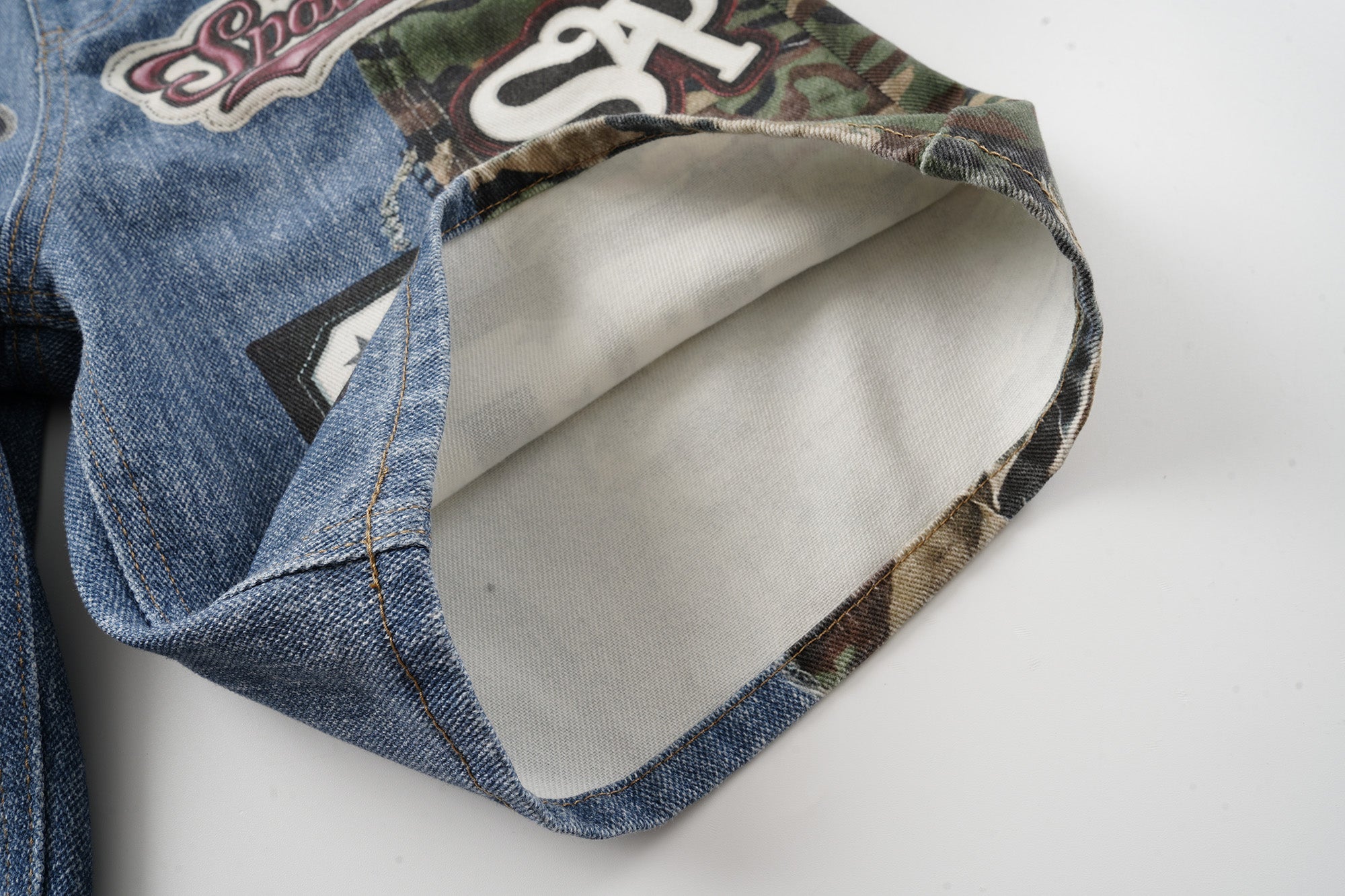 Omirad Camo Patch Denim Jorts