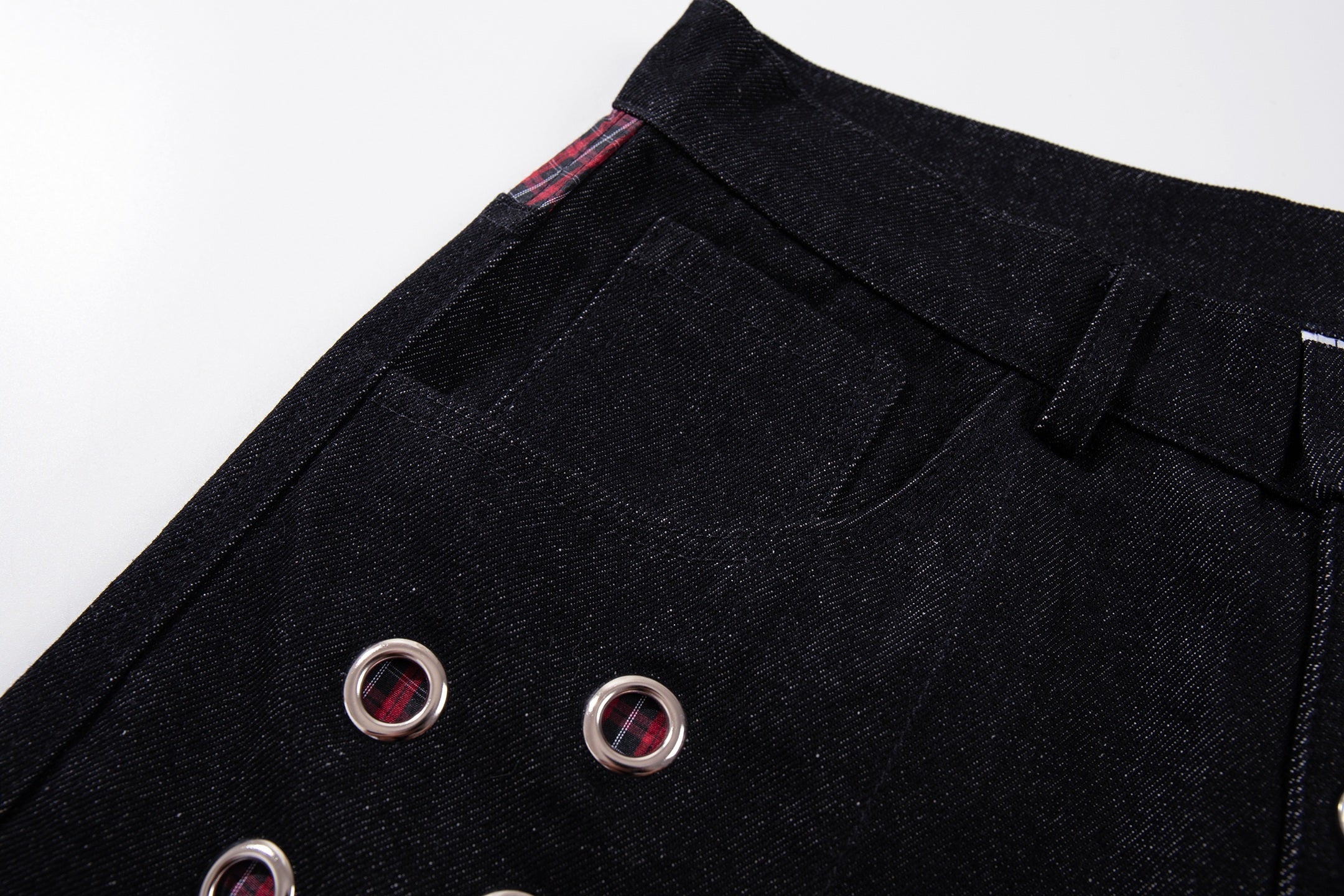 Omirad Eyelet Wide-Leg Jeans