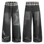 Omirad Vintage Leopard Layered Sweatpants