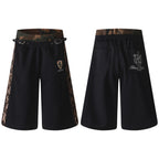Omirad Leopard Trim Wide Shorts