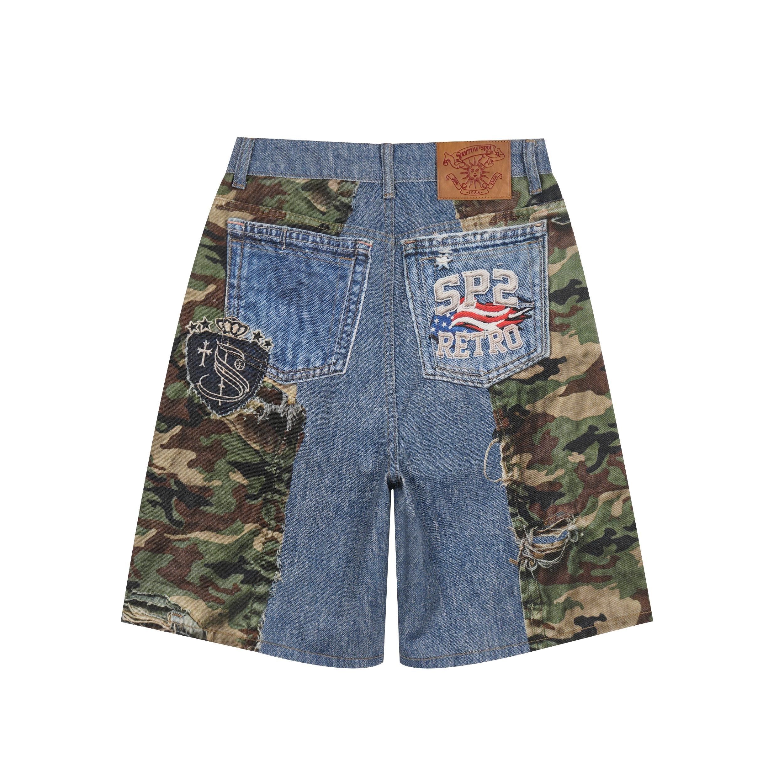 Omirad Camo Patch Denim Jorts