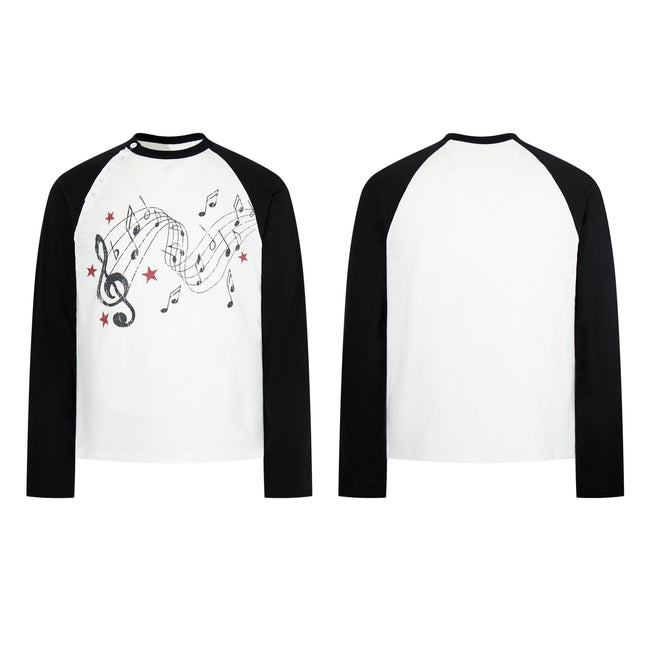 Omirad Music Notes Raglan Long Sleeve Hover Image
