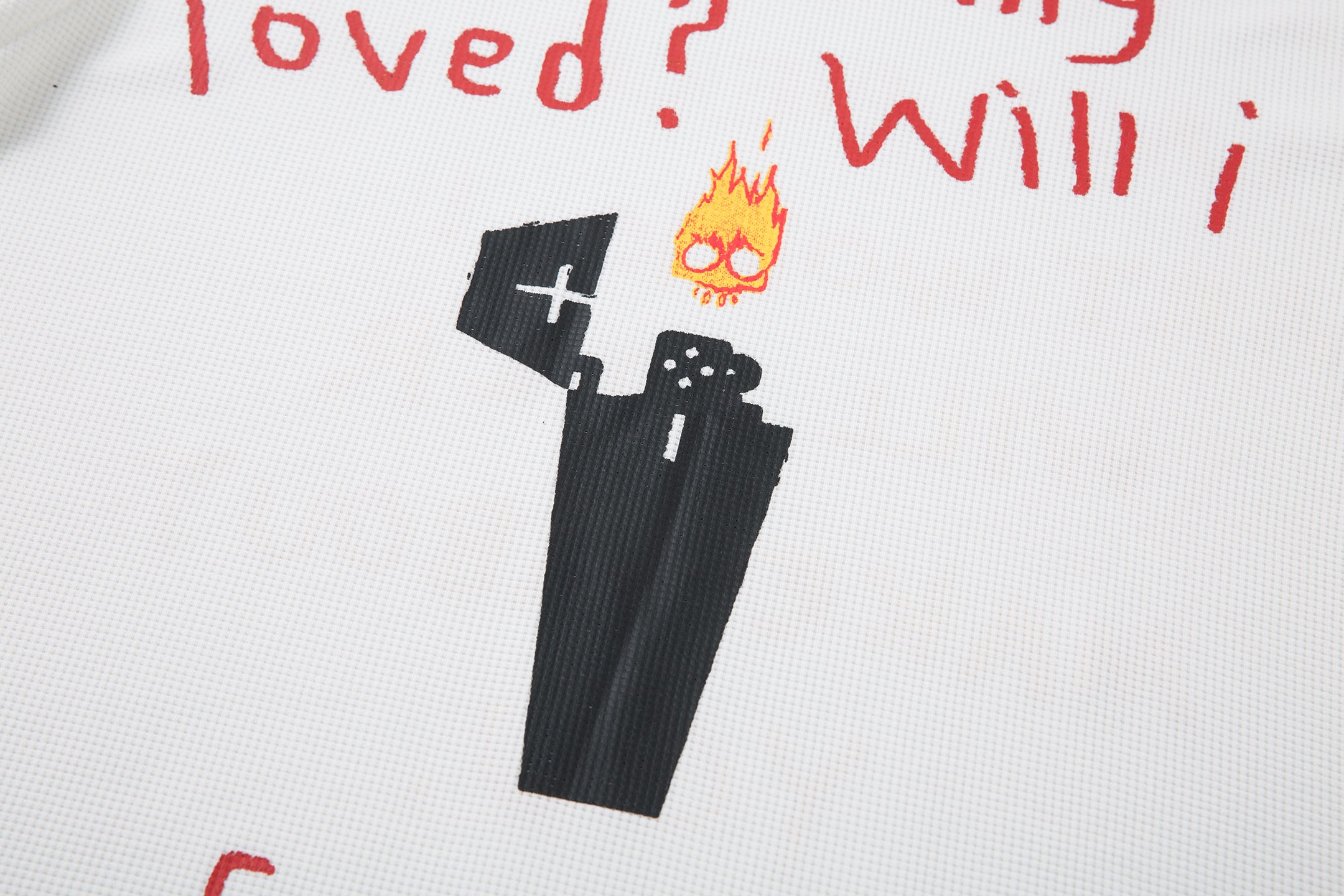 Omirad Flame Doodle Emotional Graphic Long Sleeve Tee