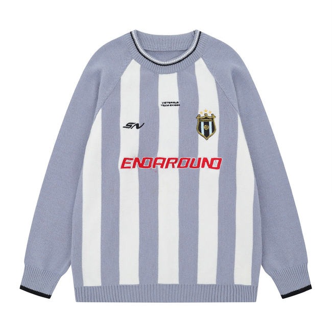 Omirad Striped Crest Knit Sweater Main Image