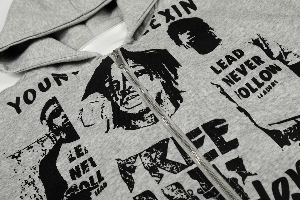 Omirad Street Manifesto Graphic Zip Hoodie