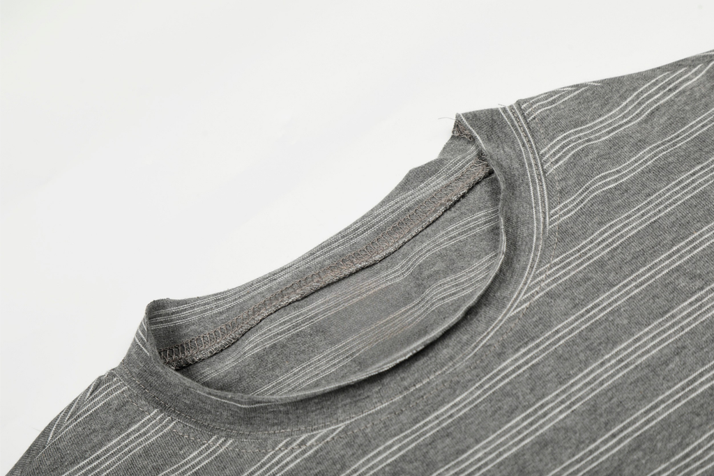 Omirad Striped Gothic Logo Long Sleeve Tee