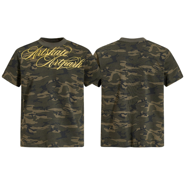 Omirad Camo Script Graphic T-Shirt Hover Image