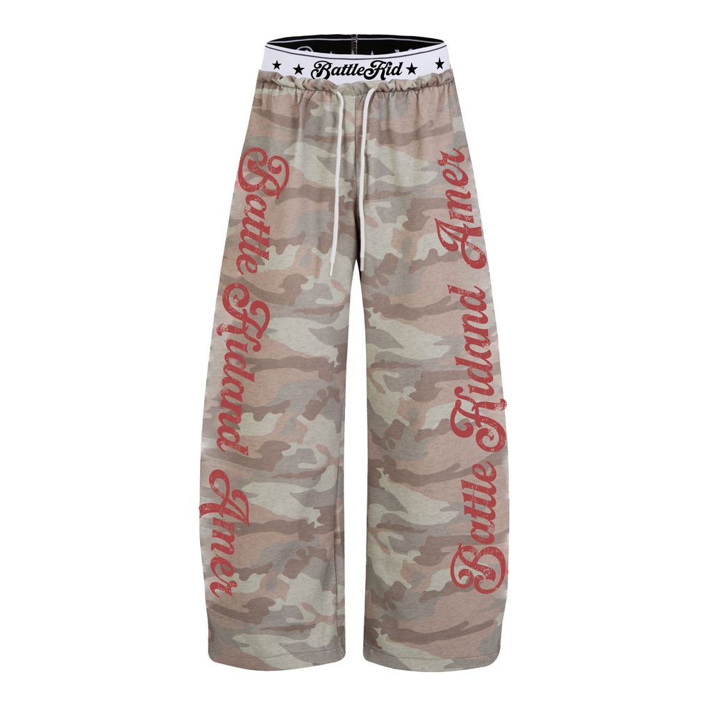 Omirad Script Logo Wide-Leg Sweatpants