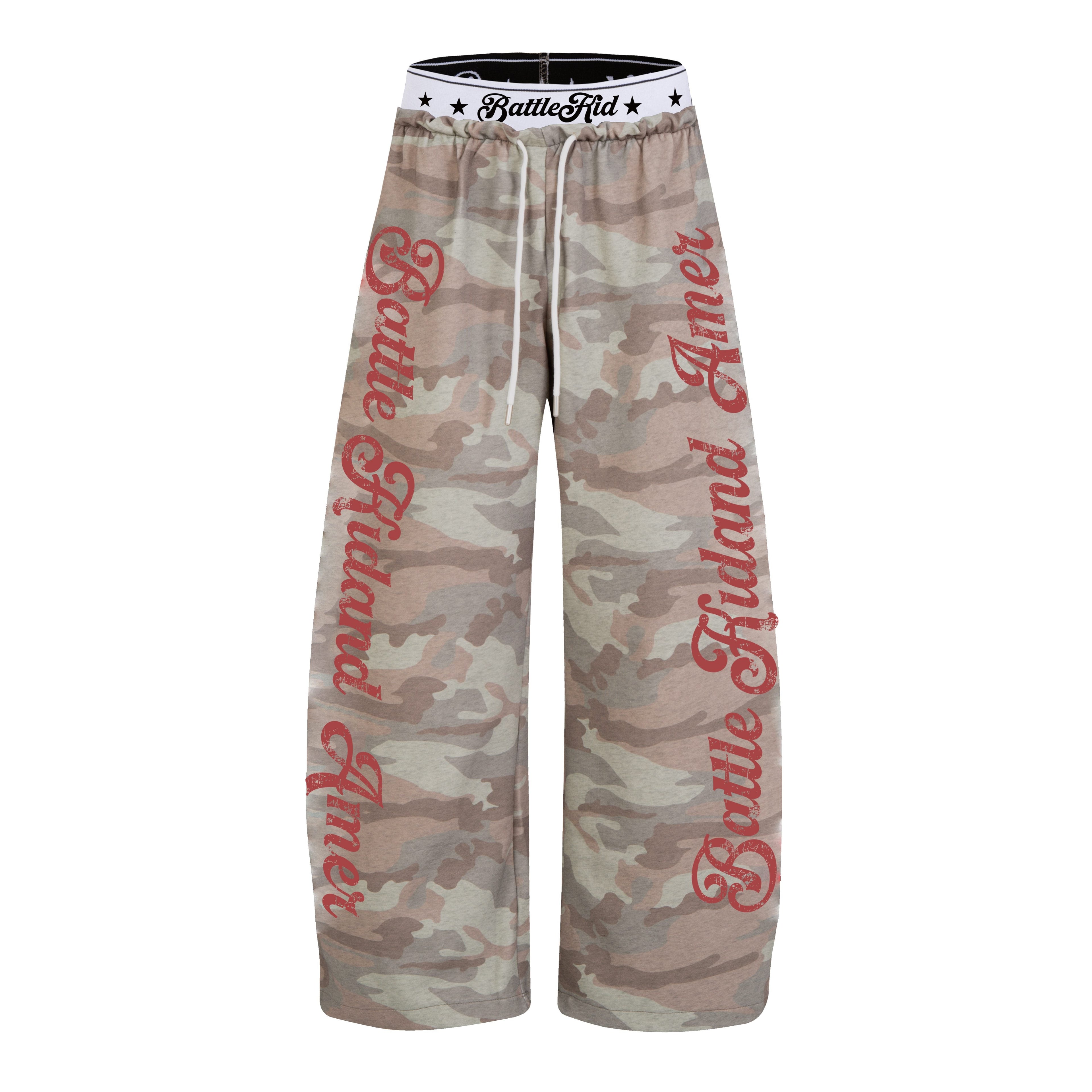 Omirad Script Logo Wide-Leg Sweatpants