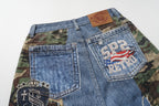 Omirad Camo Patch Denim Jorts