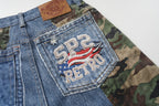 Omirad Camo Patch Denim Jorts