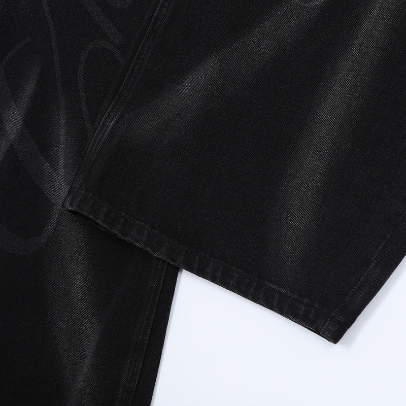 Omirad Script Logo Wide-Leg Jeans