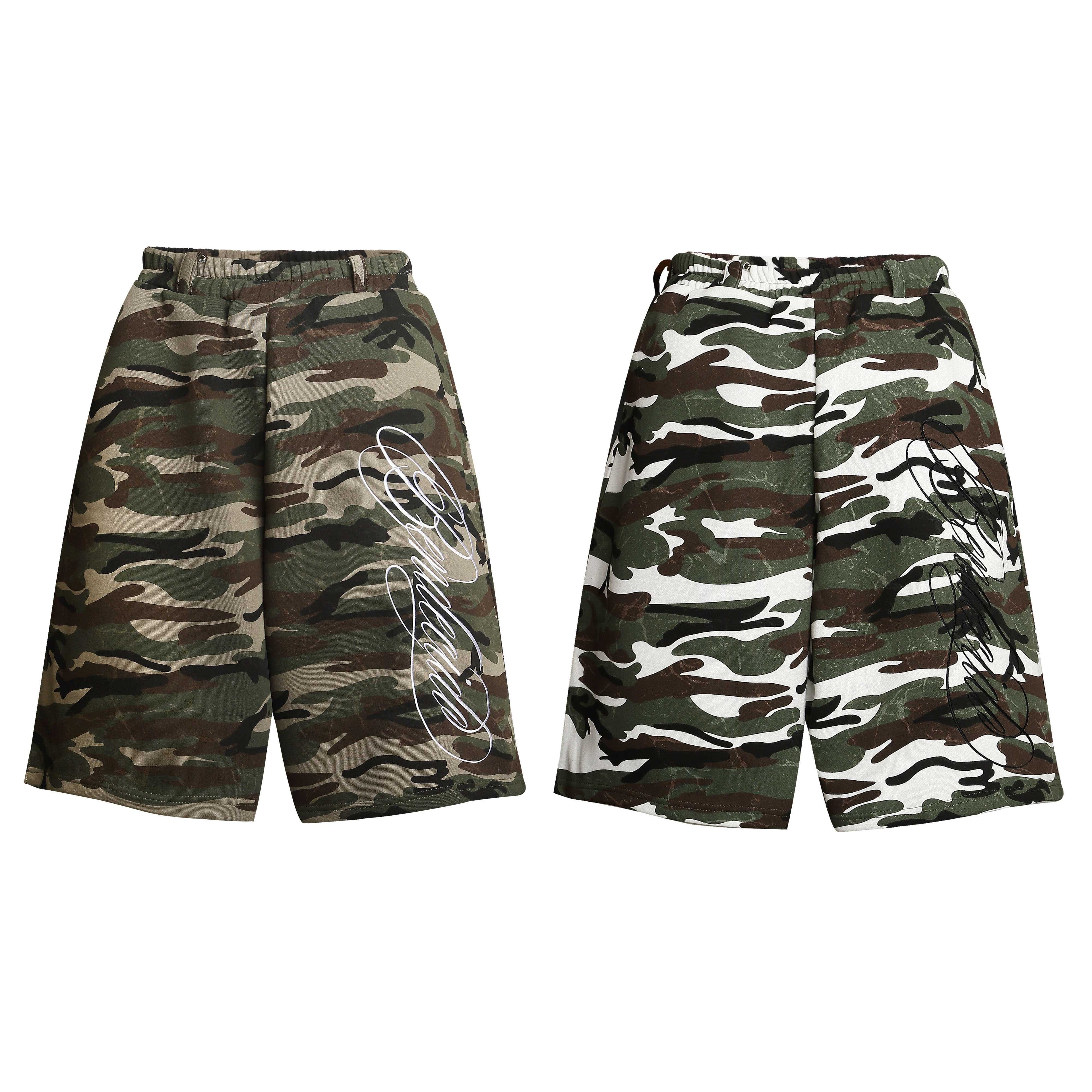 Omirad Camo Print Loose Shorts