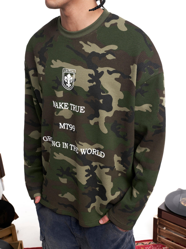 Omirad Camo Text Graphic Longsleeve Hover Image