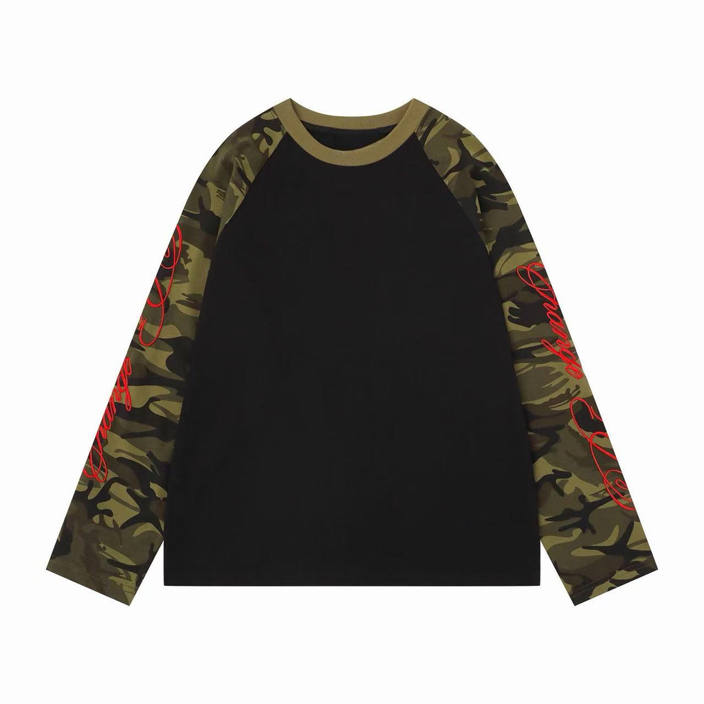 Omirad Camo Sleeve Raglan Long Sleeve Tee