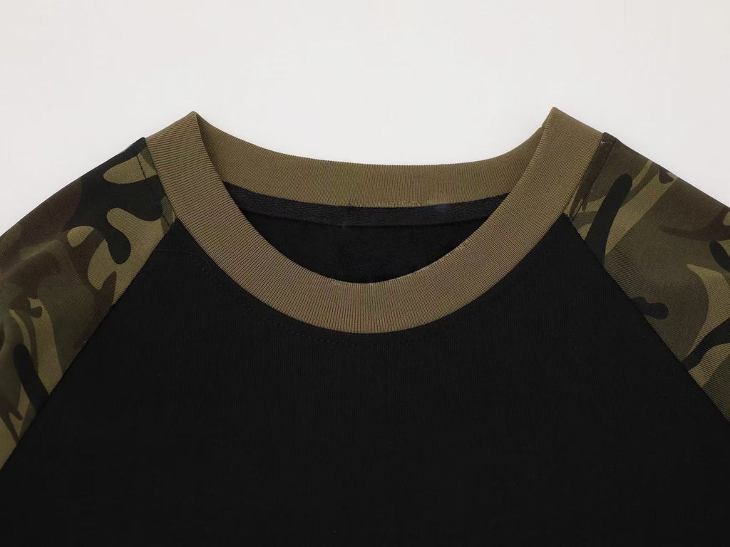 Omirad Camo Sleeve Raglan Long Sleeve Tee