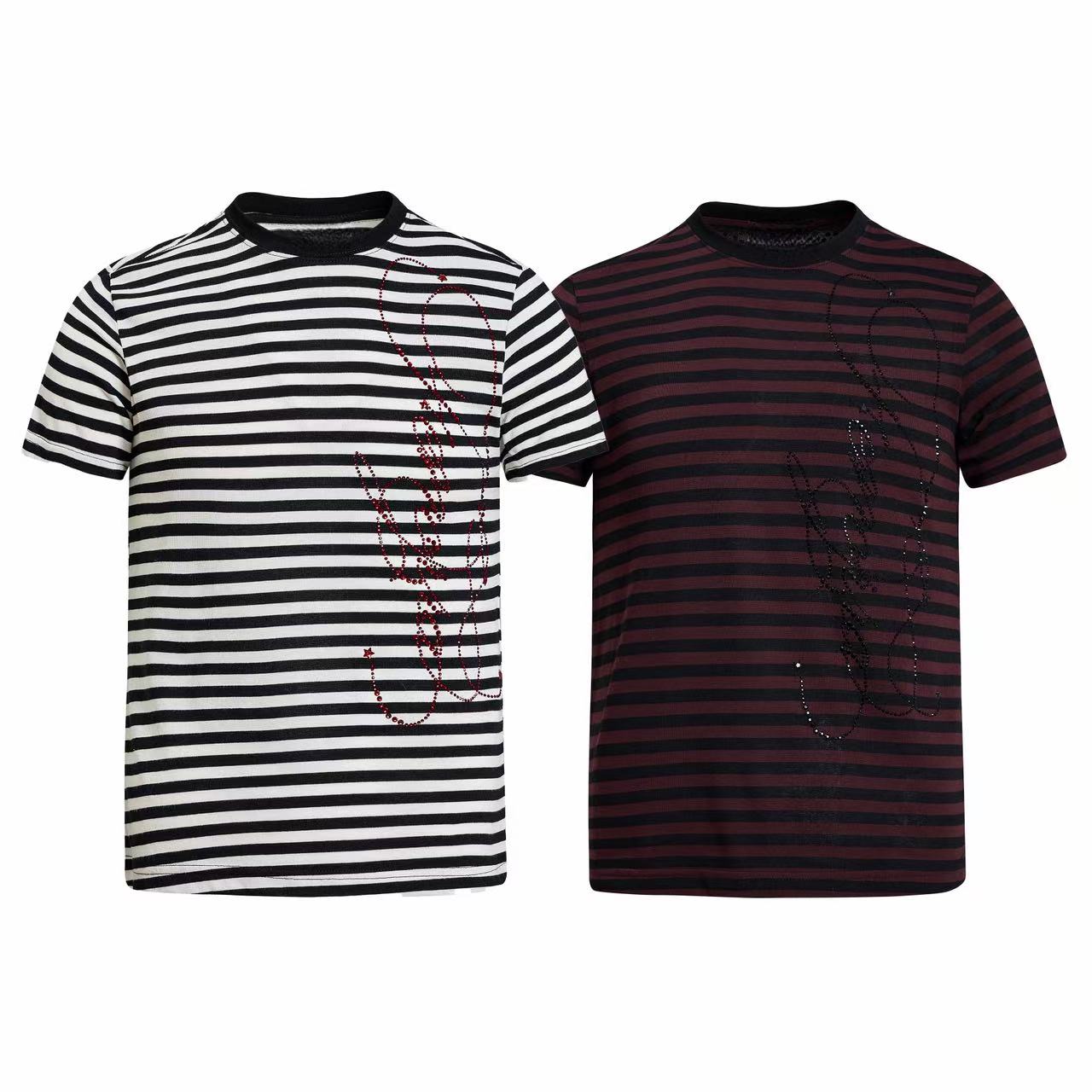 Omirad Rhinestone Stripe Tee