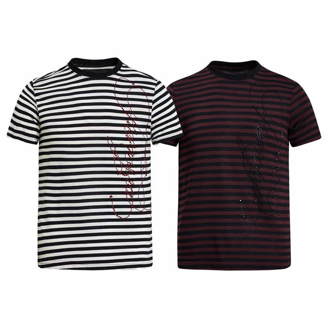 Omirad Rhinestone Stripe Tee Hover Image